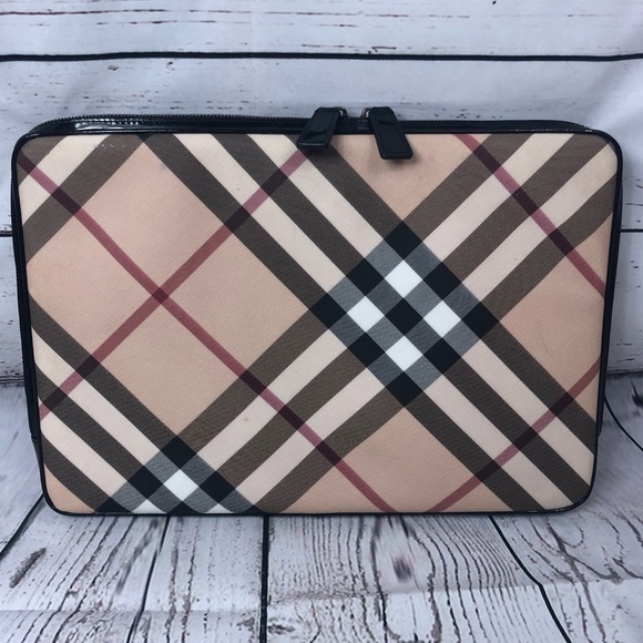 Burberry Handbags - Burberry Supernova Check Padded Laptop Sleeve Bag